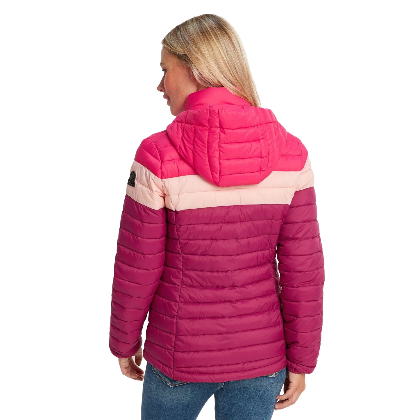 Raspberry-Magenta Pink - Back - TOG24 Womens-Ladies Garriston Colour Block Padded Jacket