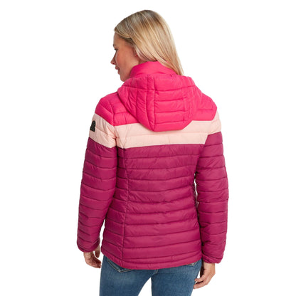 Raspberry-Magenta Pink - Back - TOG24 Womens-Ladies Garriston Colour Block Padded Jacket