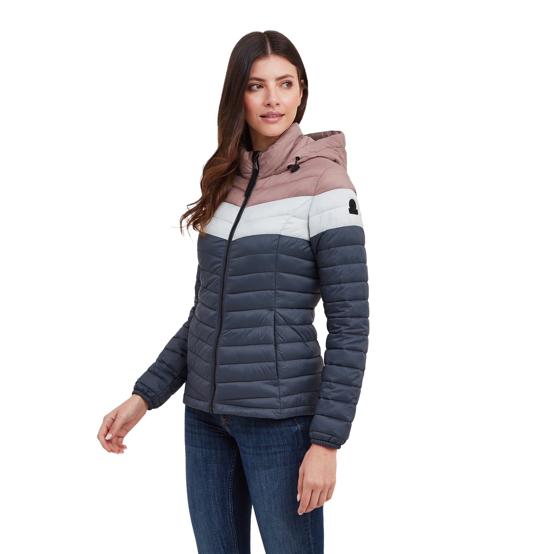 Washed Blue-Pink - Lifestyle - TOG24 Womens-Ladies Garriston Colour Block Padded Jacket