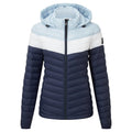 Navy-White-Blue - Front - TOG24 Womens-Ladies Garriston Colour Block Padded Jacket