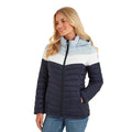 Navy-White-Blue - Side - TOG24 Womens-Ladies Garriston Colour Block Padded Jacket
