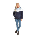 Navy-White-Blue - Lifestyle - TOG24 Womens-Ladies Garriston Colour Block Padded Jacket