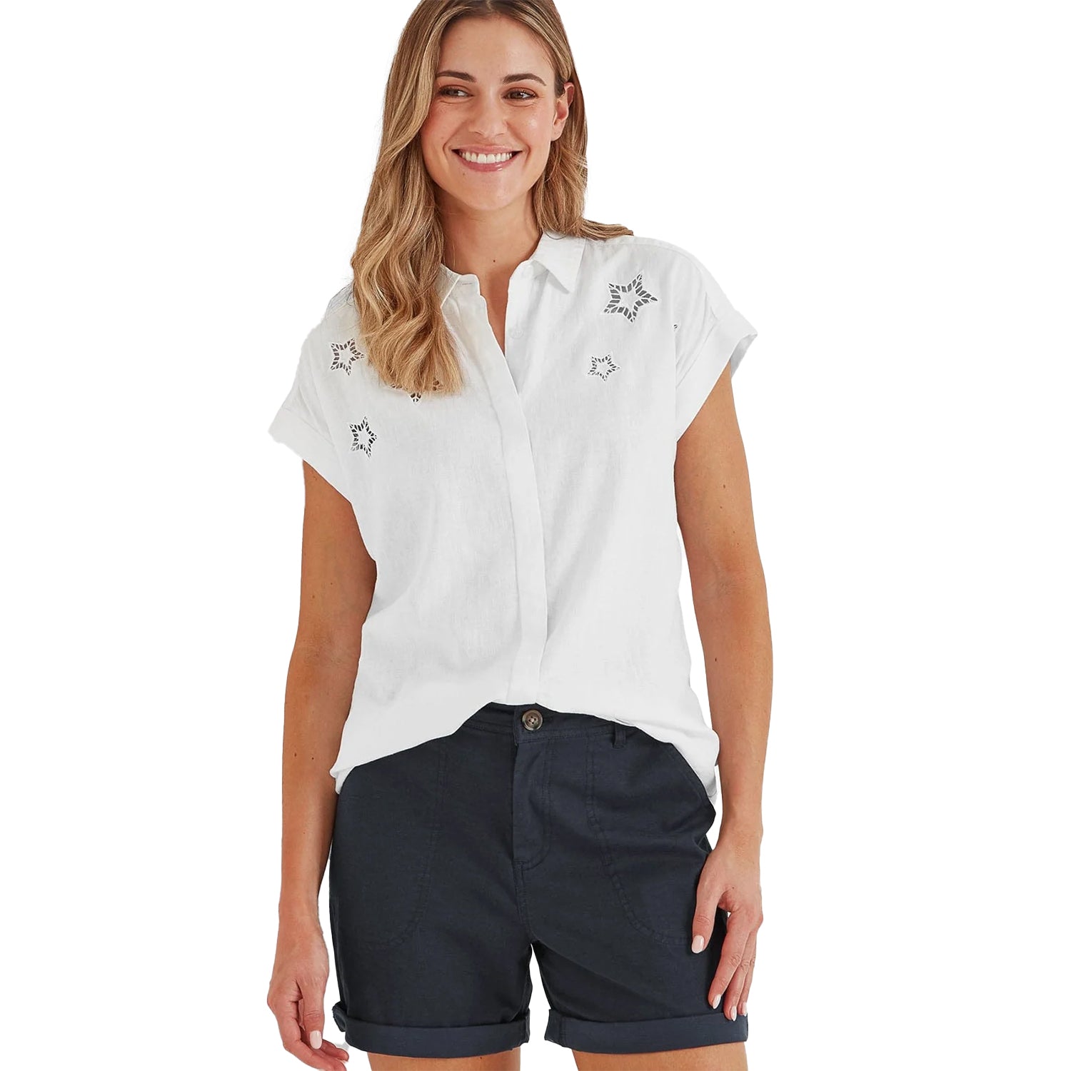 Optic White - Side - TOG24 Womens-Ladies Scarlett Star Shirt