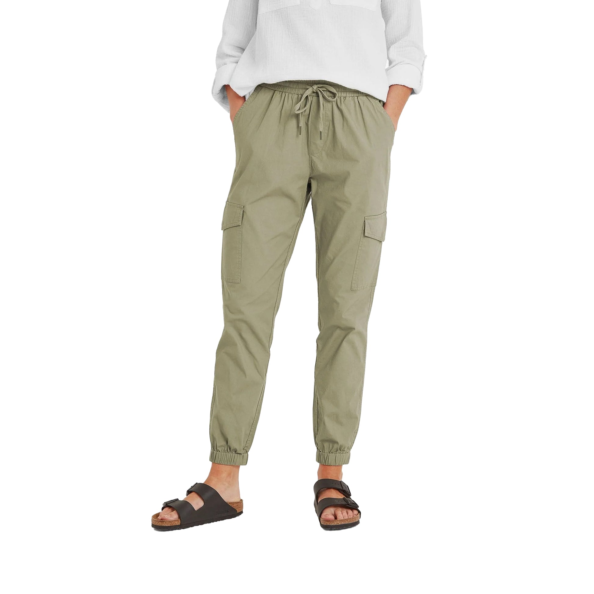 Sage Green - Side - TOG24 Womens-Ladies Cahill Cargo Trousers