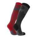 Black-Chilli Red - Back - TOG24 Mens Aprica Ski Socks (Pack of 2)