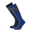 Black-Royal Blue - Front - TOG24 Mens Aprica Ski Socks (Pack of 2)