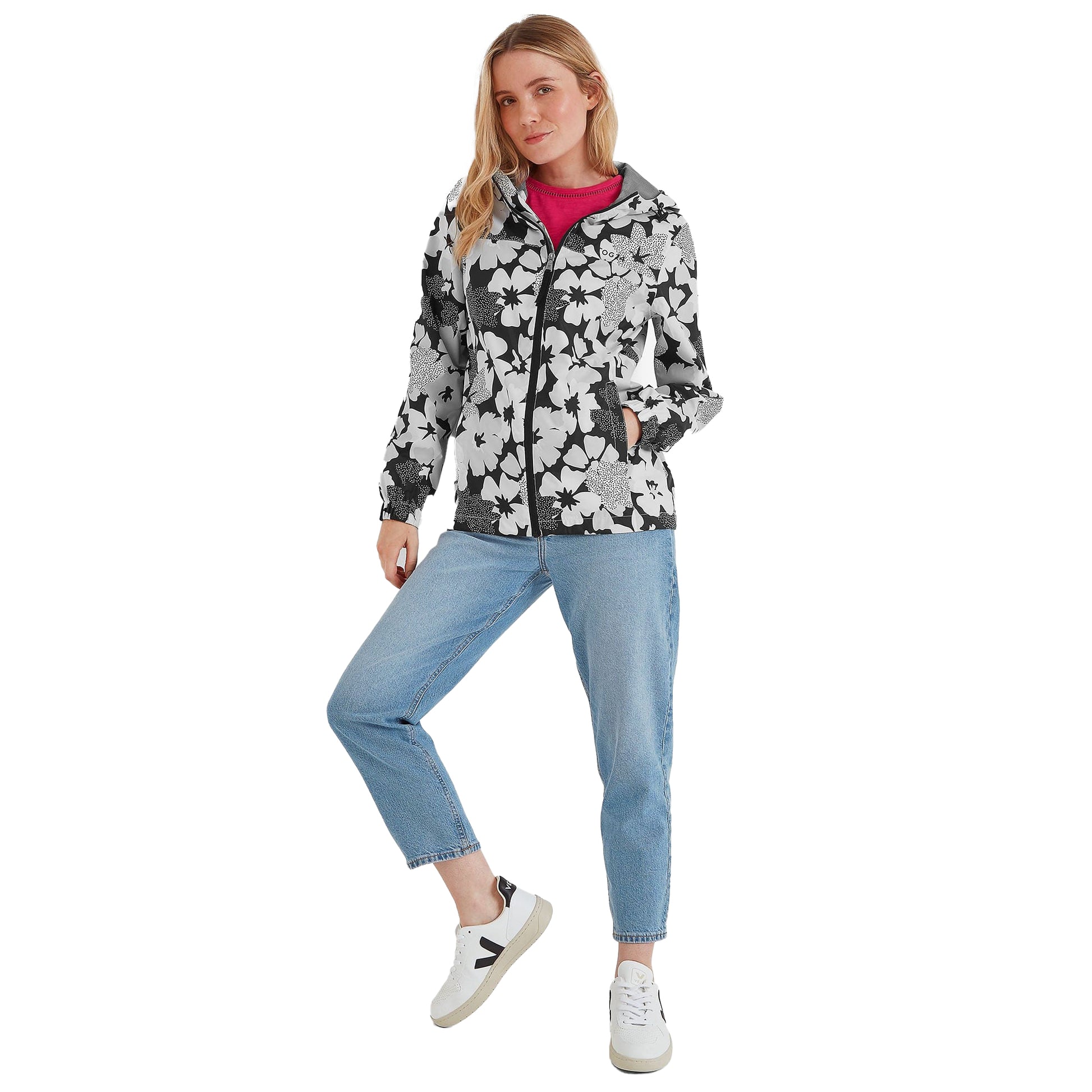Black-White - Lifestyle - TOG24 Womens-Ladies Craven Milatex Floral Jacket