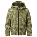 Leaf Green-Dark Leaf Green - Front - TOG24 Childrens-Kids Copley Camouflage Packaway Waterproof Jacket