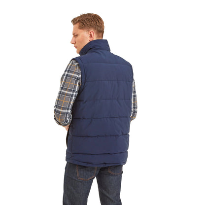 Navy - Back - TOG24 Mens Barmston Insulated Gilet
