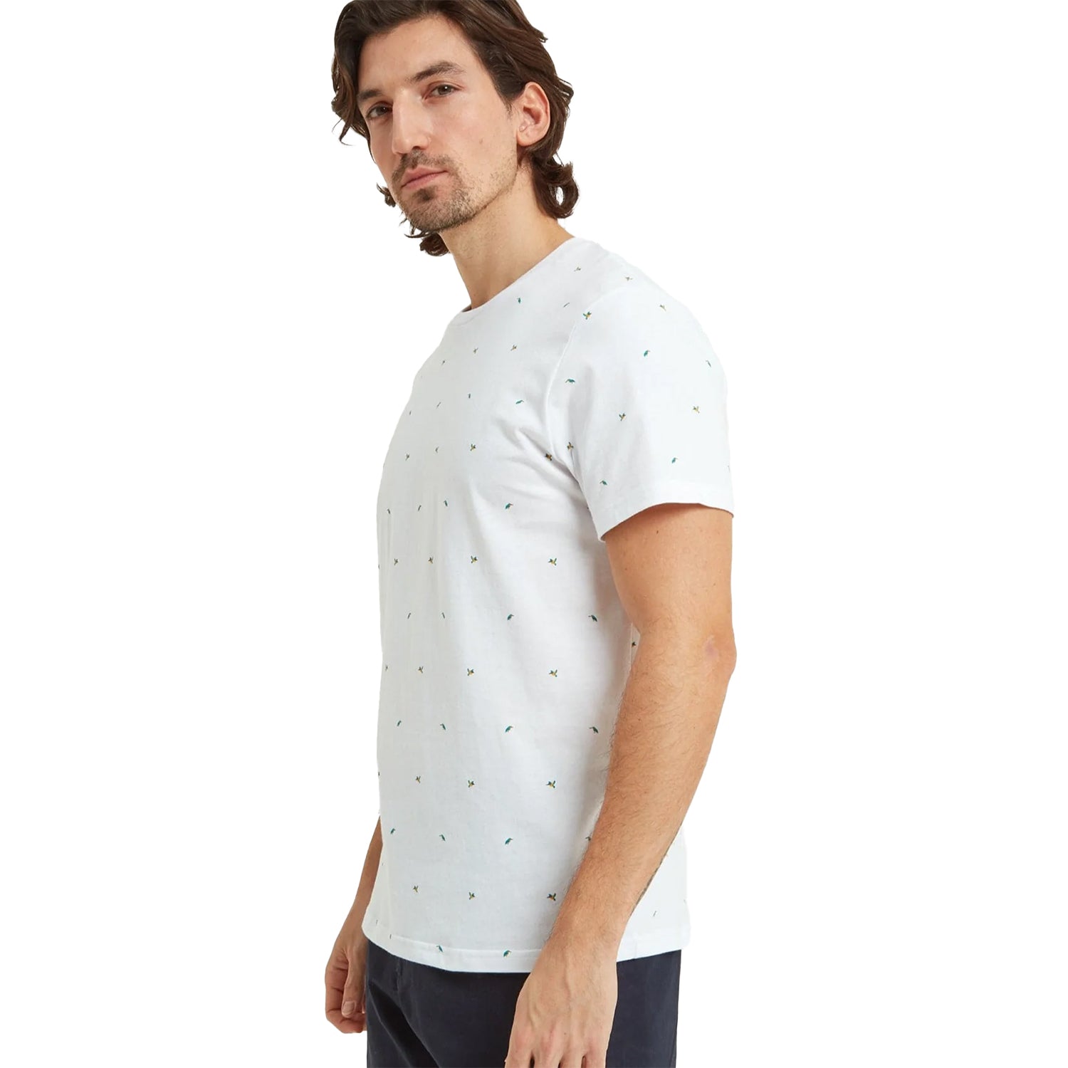 Optic White - Side - TOG24 Mens Tapton Yorkshire Wildlife Trust Kingfisher T-Shirt