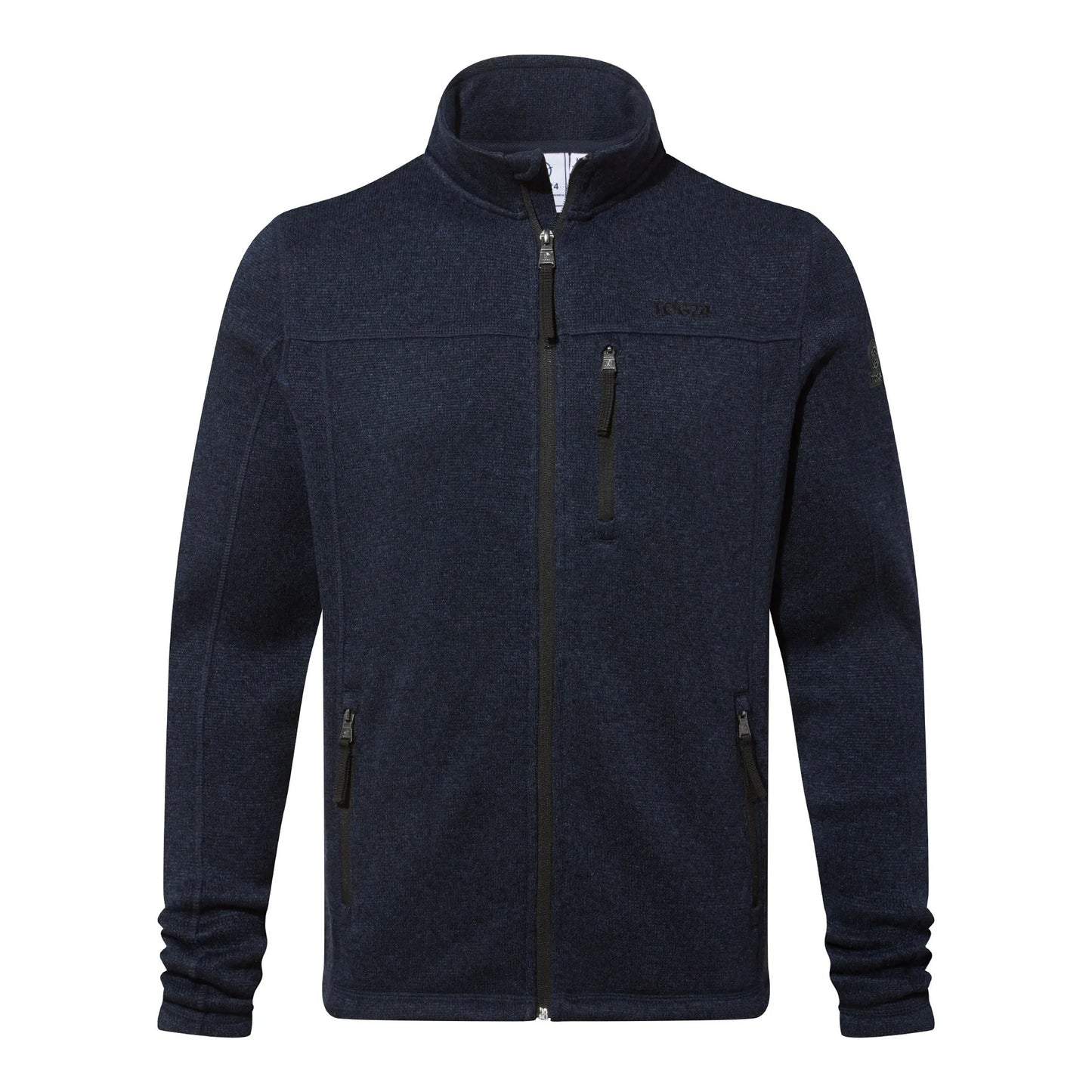 Dark Indigo - Front - TOG24 Mens Cresswell Marl Knitlook Fleece Jacket