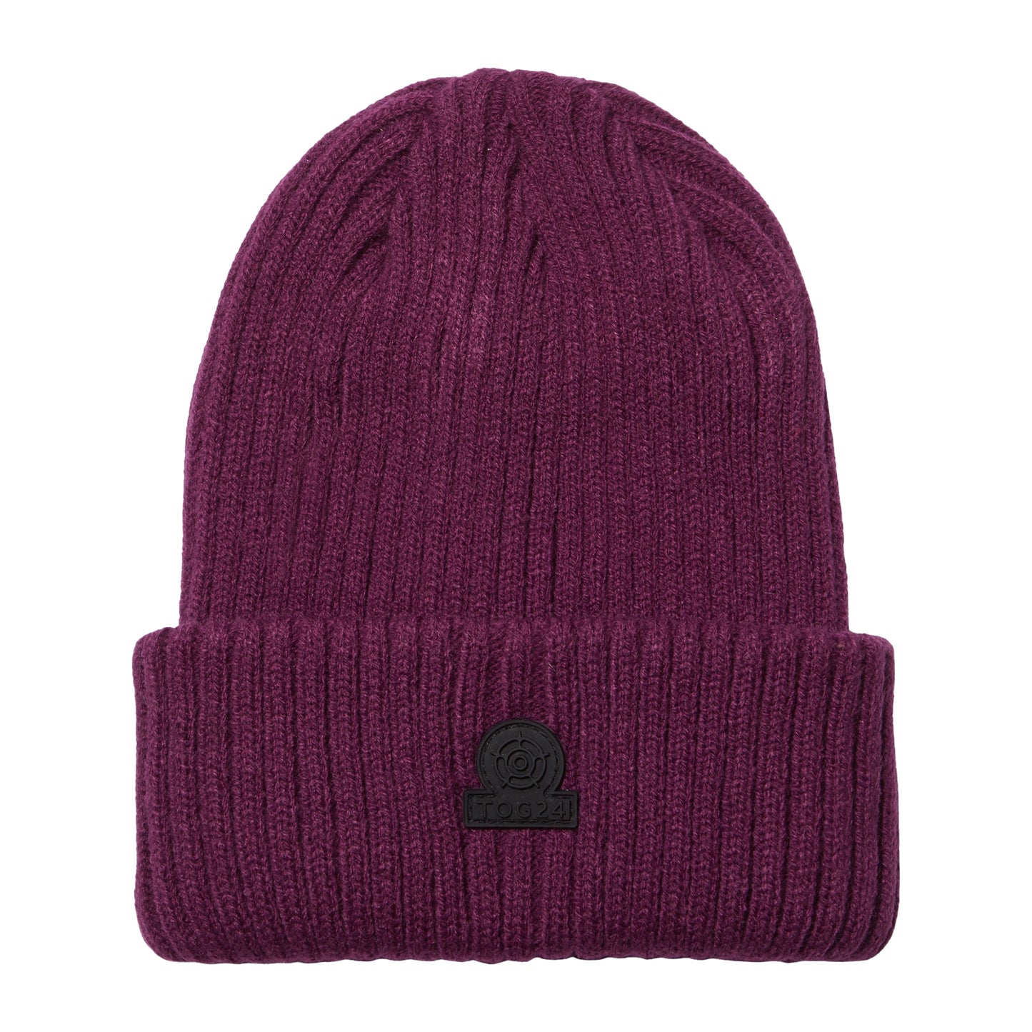 Purple Berry - Front - TOG24 Unisex Adult Burke Knitted Beanie