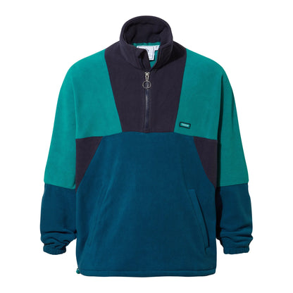 Navy - Front - TOG24 Mens Aztec Colour Block Fleece Jacket