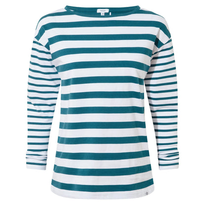 Deep Teal - Front - TOG24 Womens-Ladies Pippa Striped Long-Sleeved T-Shirt