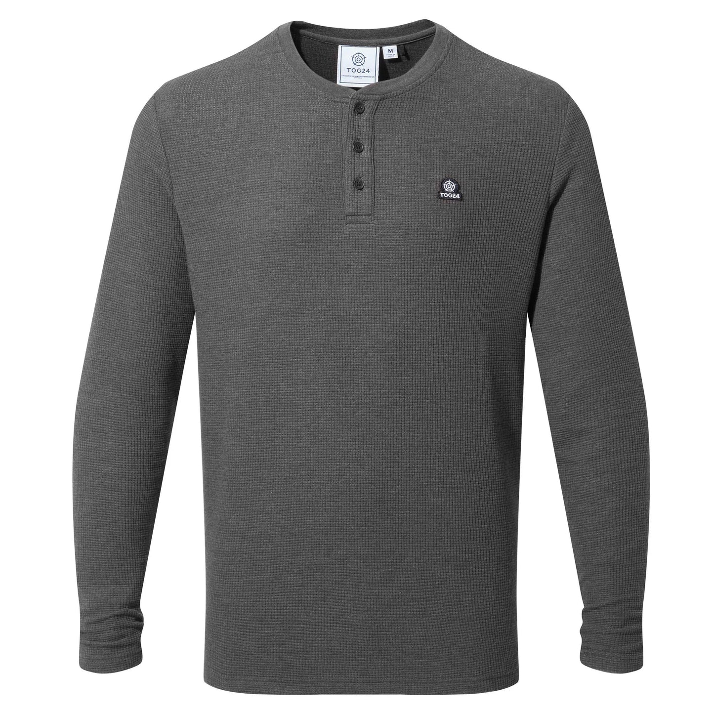 Dark Grey - Front - TOG24 Mens Sutherland Marl Long-Sleeved T-Shirt
