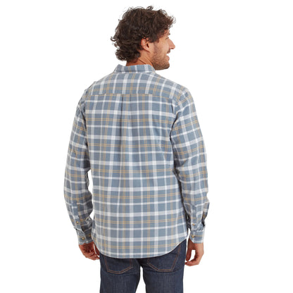Blue Haze - Back - TOG24 Mens Treyton Yarn Dyed Check Long-Sleeved Shirt