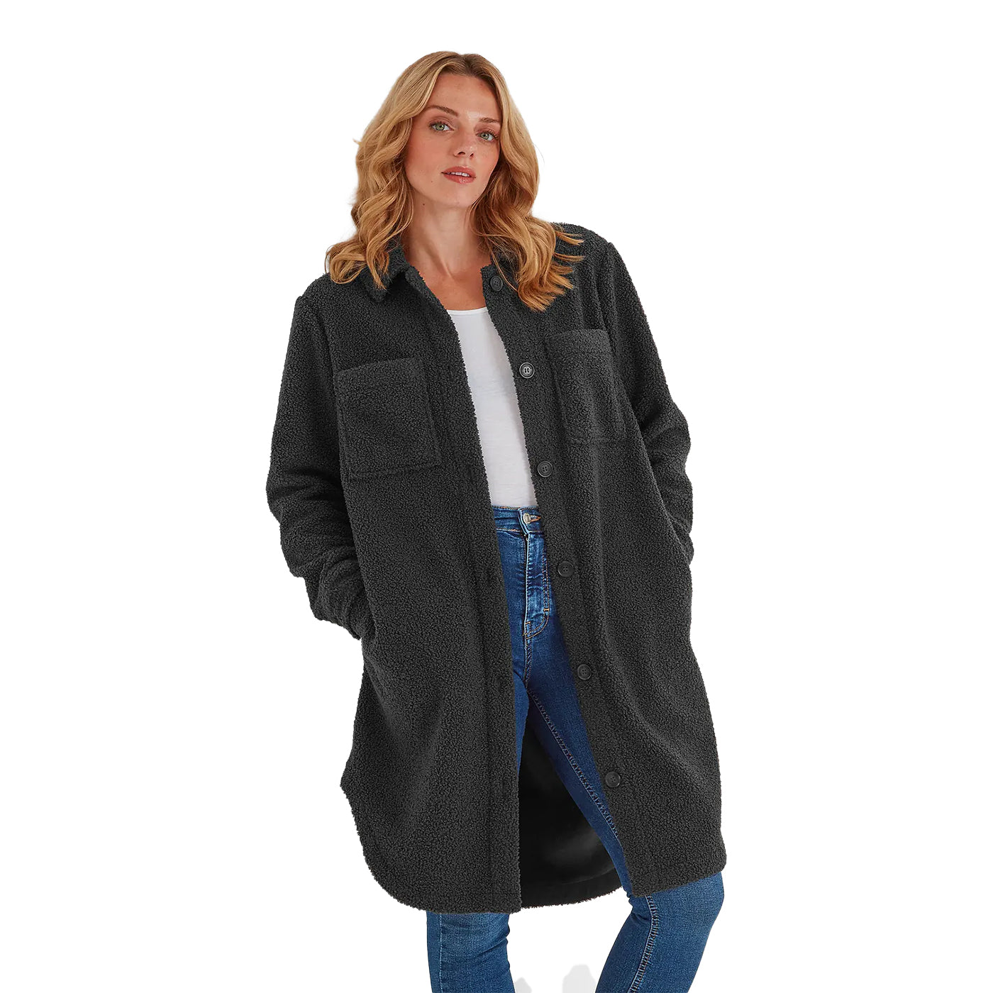 Washed Black - Side - TOG24 Womens-Ladies Reydon Shirt Jacket