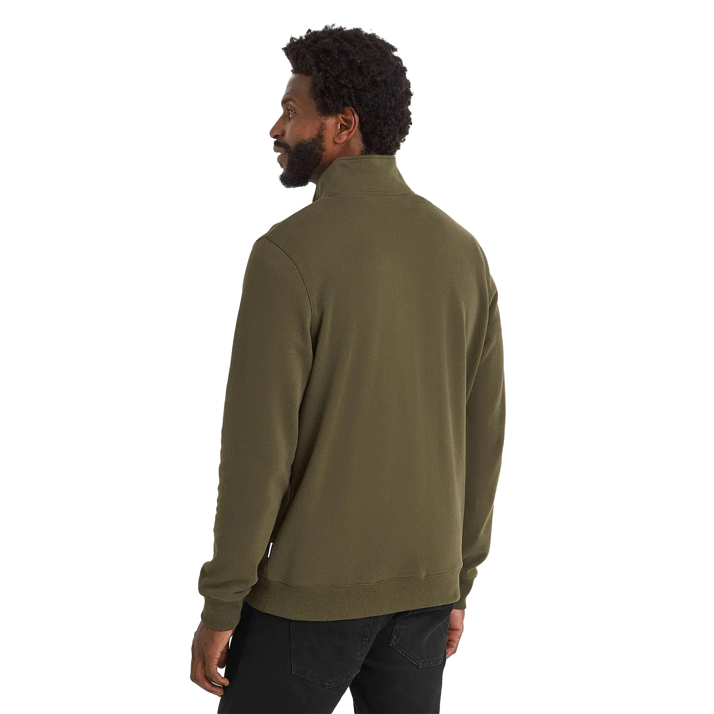 Khaki - Back - TOG24 Mens Renard Zip Neck Sweatshirt
