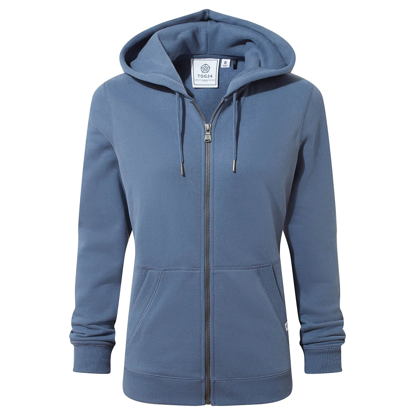 Blue Stone - Front - TOG24 Womens-Ladies Mia Full Zip Hoodie