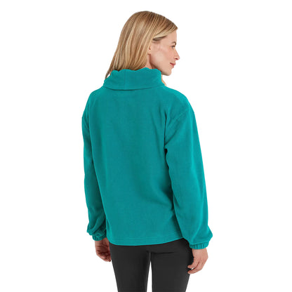 Teal - Back - TOG24 Womens-Ladies Mauly Funnel Neck Fleece Top