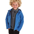 Aegean Blue - Side - TOG24 Childrens-Kids Koroma Softshell Hooded Jacket