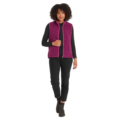 Purple Berry - Side - TOG24 Womens-Ladies Rayner Sherpa Gilet