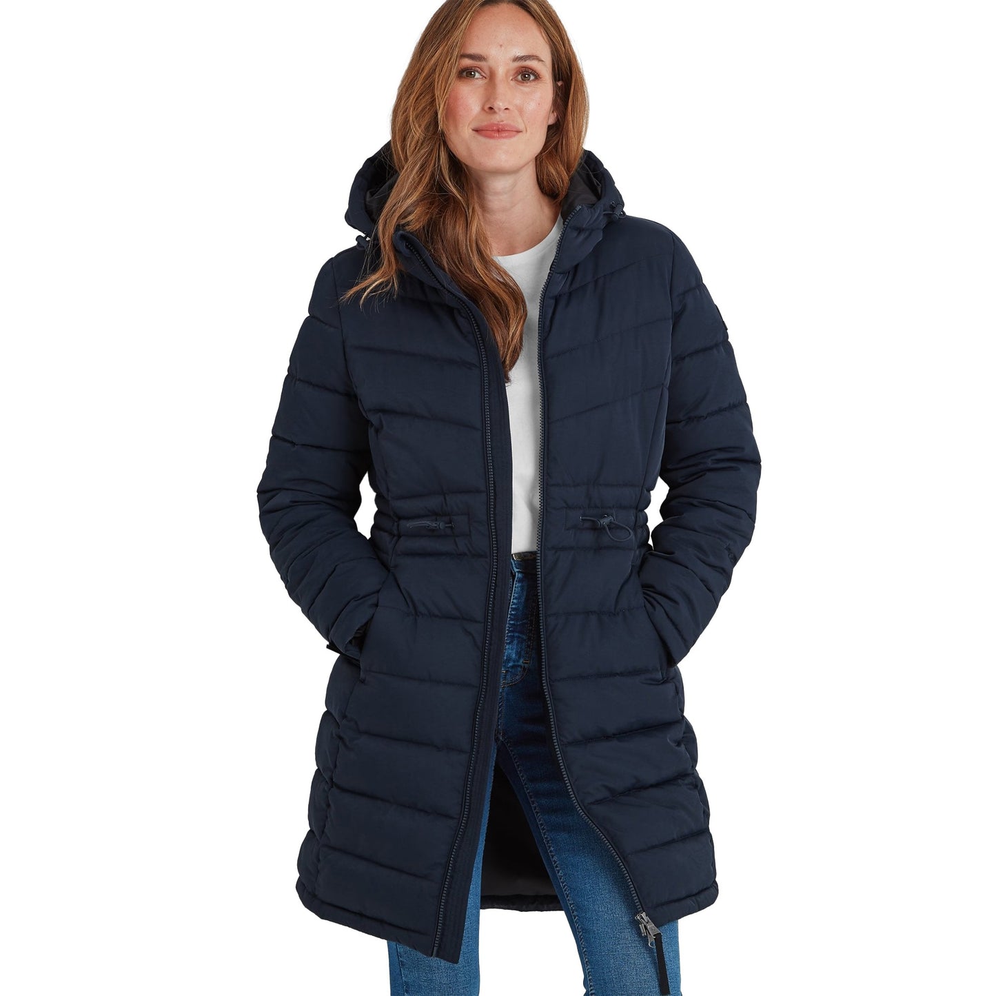 Dark Indigo - Side - TOG24 Womens-Ladies Orton Padded Parka