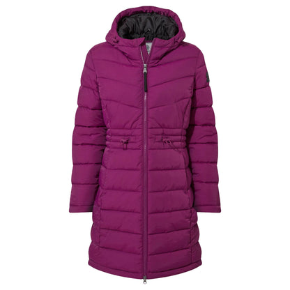 Purple Berry - Front - TOG24 Womens-Ladies Orton Padded Parka