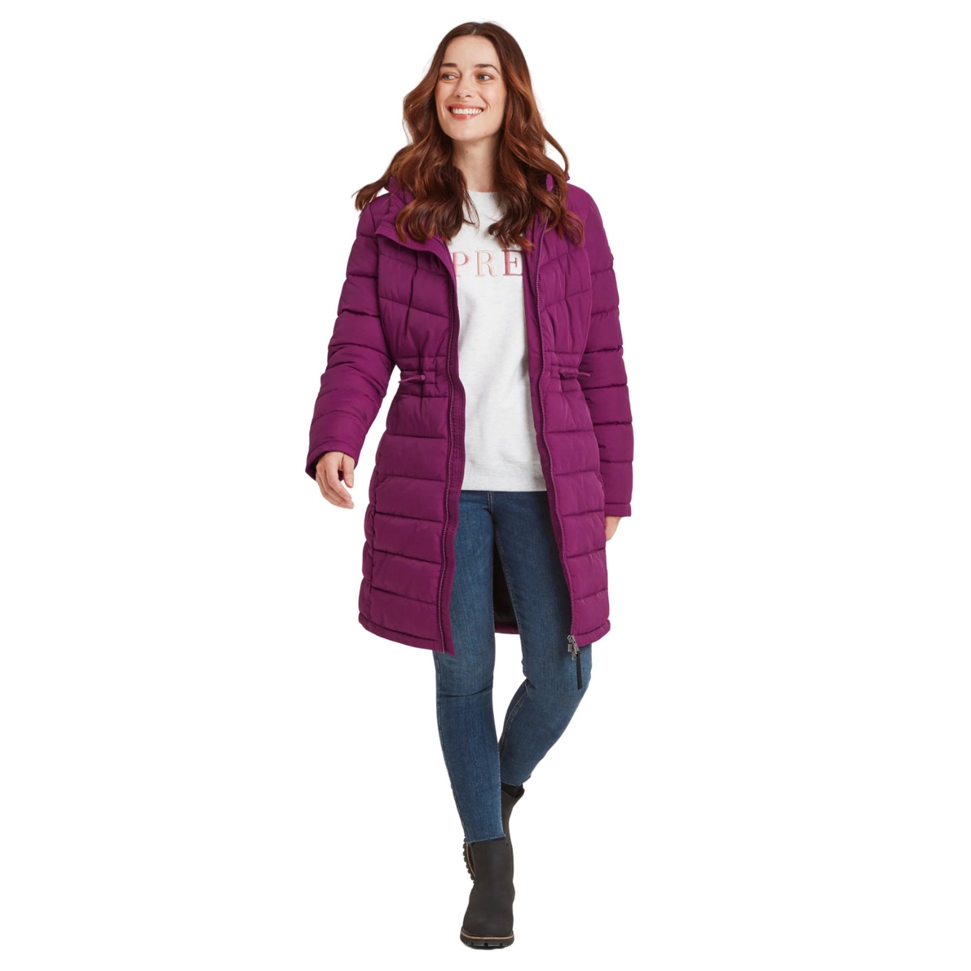 Purple Berry - Side - TOG24 Womens-Ladies Orton Padded Parka