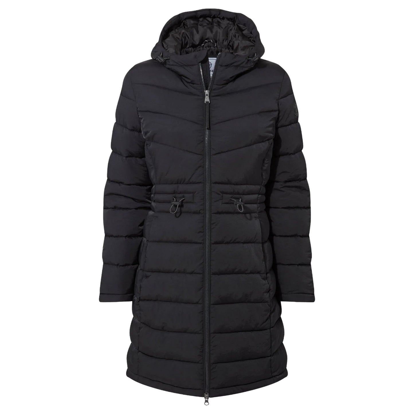 Black - Front - TOG24 Womens-Ladies Orton Padded Parka