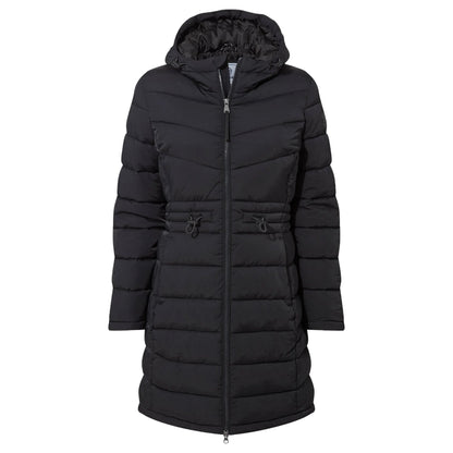 Black - Front - TOG24 Womens-Ladies Orton Padded Parka