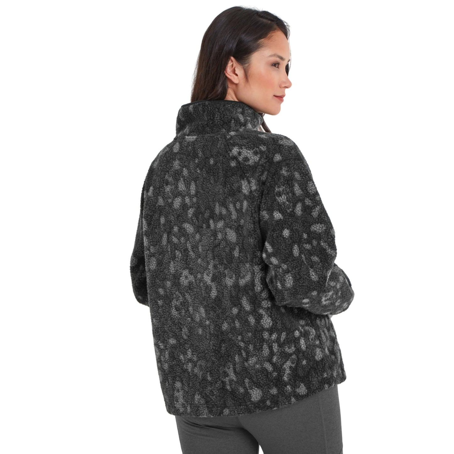 Black - Back - TOG24 Womens-Ladies Densun Scattered Sherpa Jacket