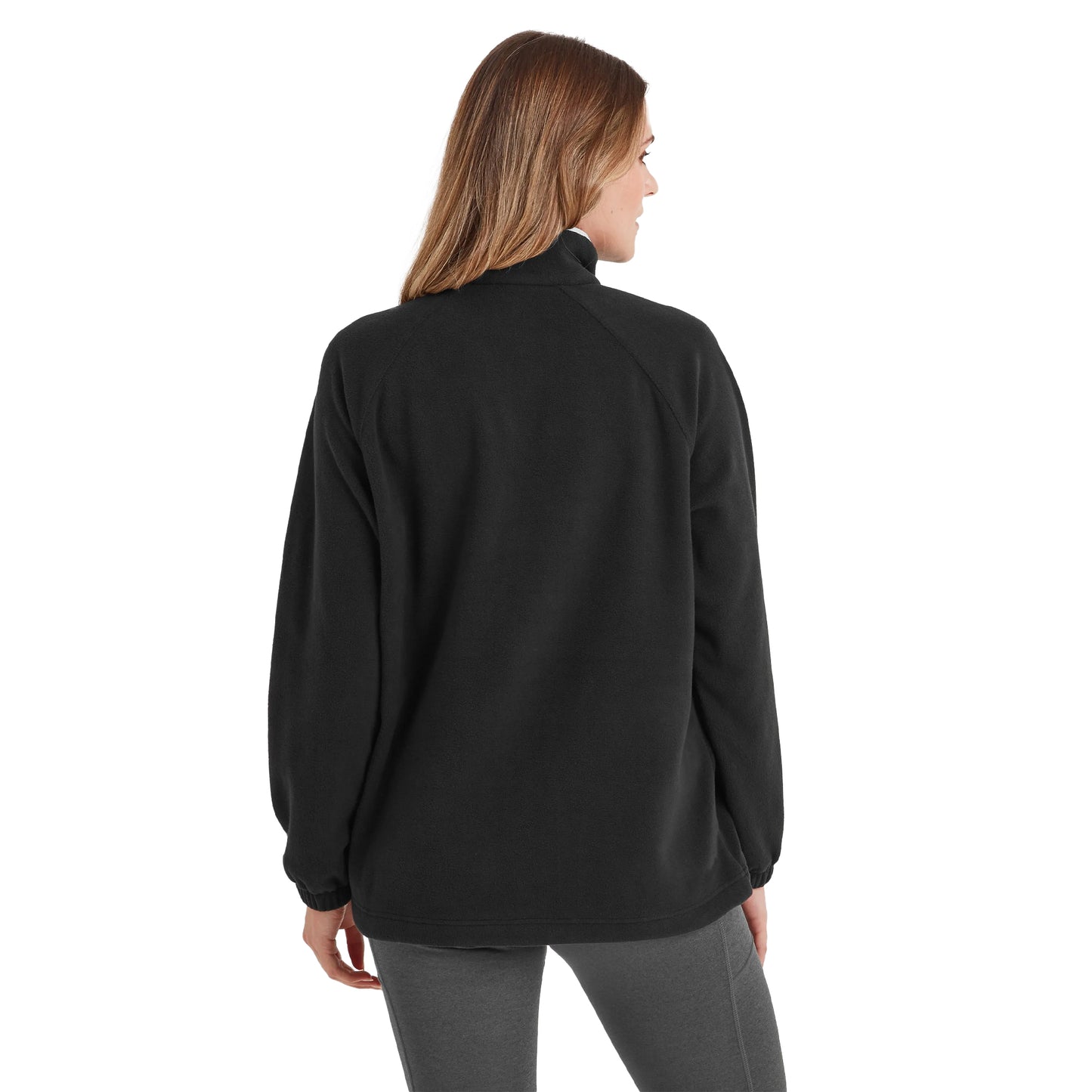 Black - Back - TOG24 Womens-Ladies Beasly Half Zip Fleece