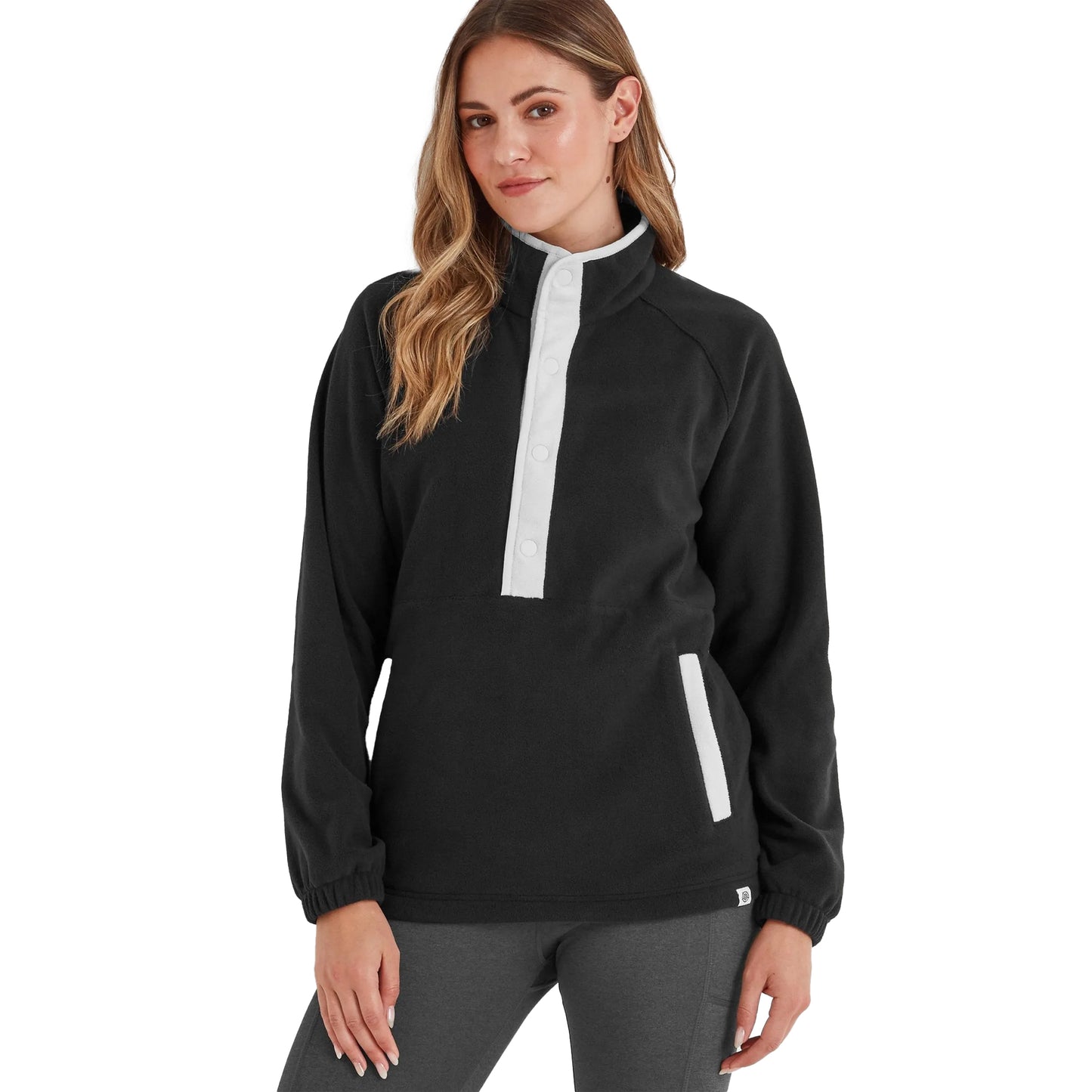 Black - Side - TOG24 Womens-Ladies Beasly Half Zip Fleece