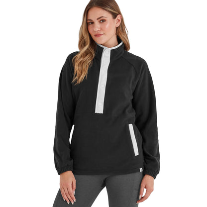 Black - Side - TOG24 Womens-Ladies Beasly Half Zip Fleece