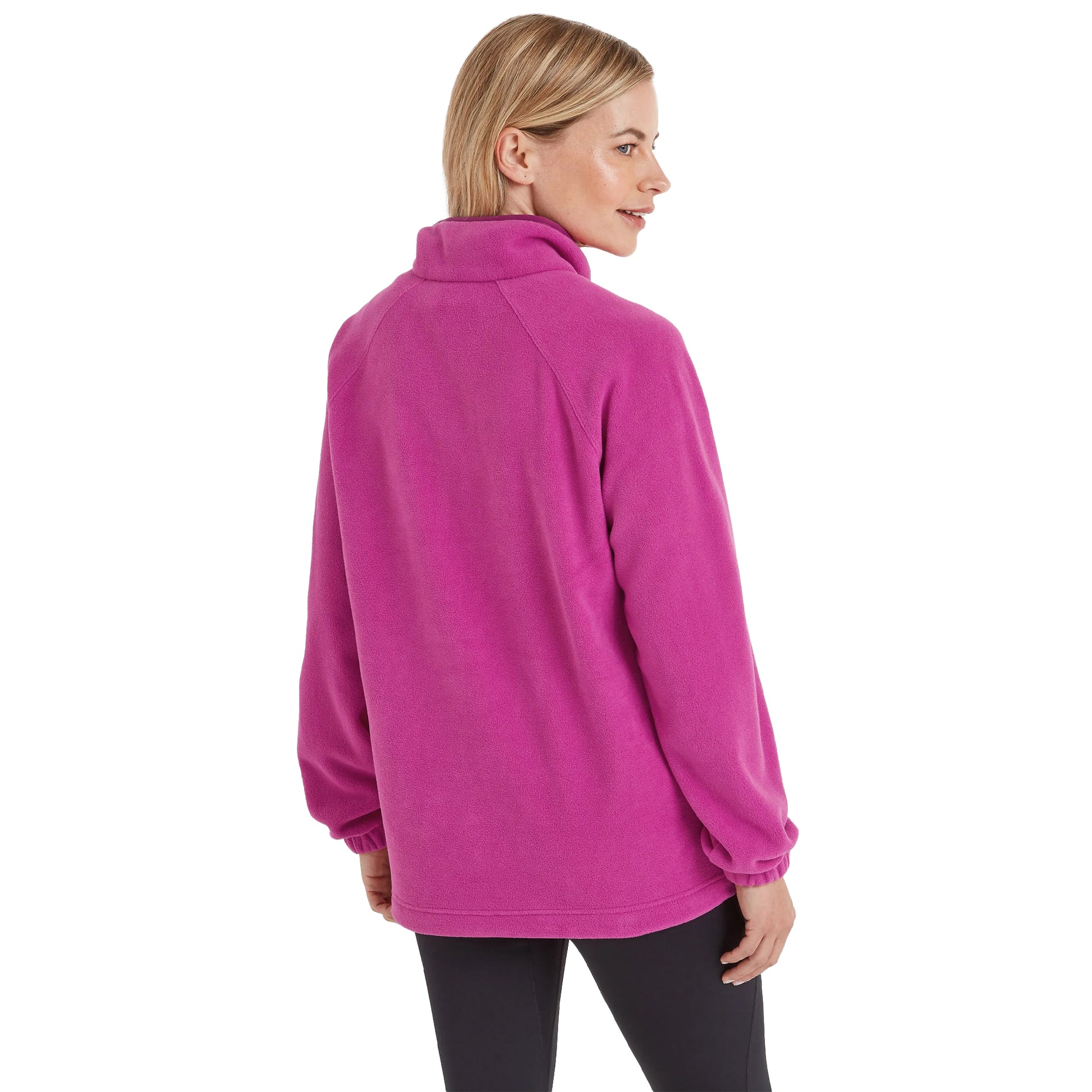 Fuchsia Purple - Back - TOG24 Womens-Ladies Beasly Half Zip Fleece
