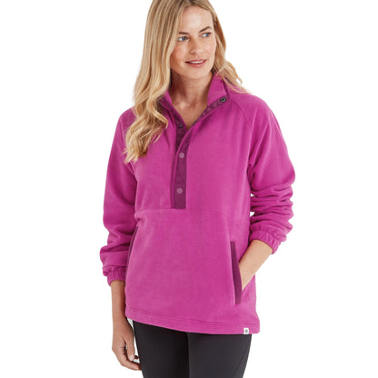 Fuchsia Purple - Side - TOG24 Womens-Ladies Beasly Half Zip Fleece