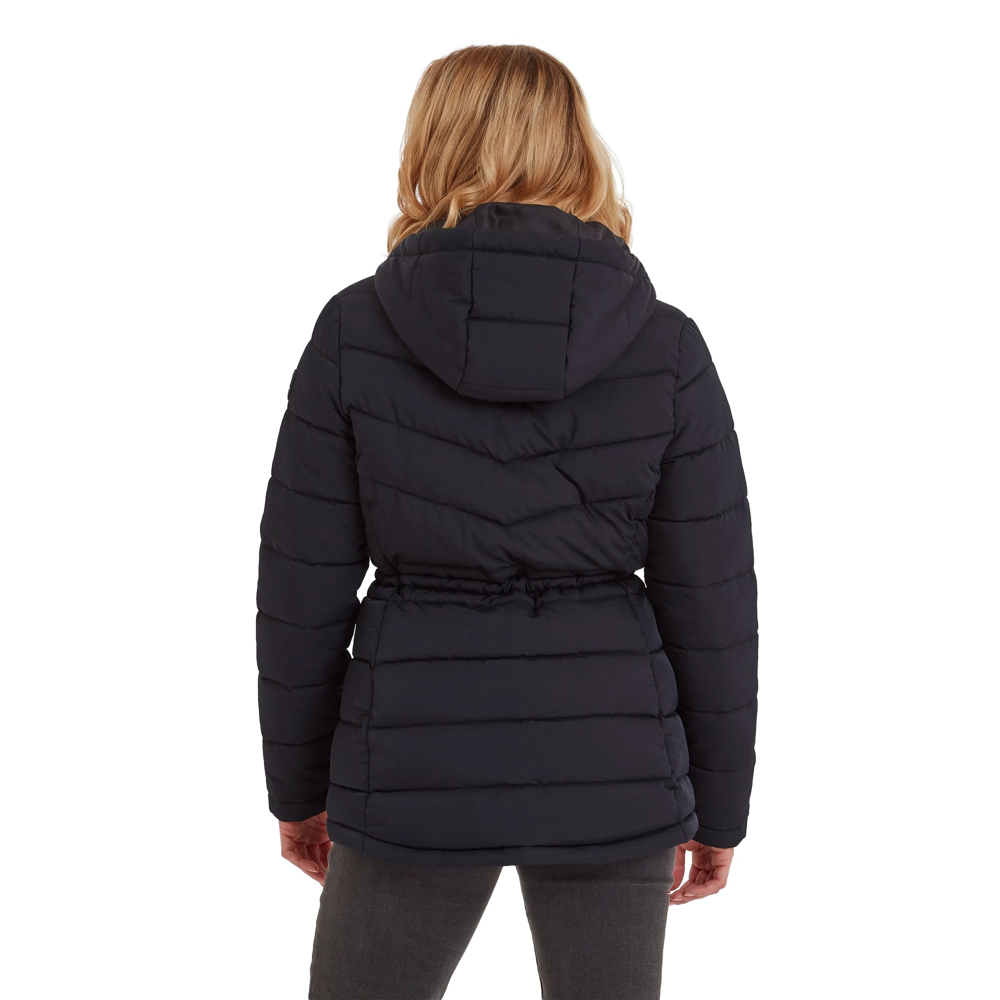 Black - Back - TOG24 Womens-Ladies Anthorn Padded Parka