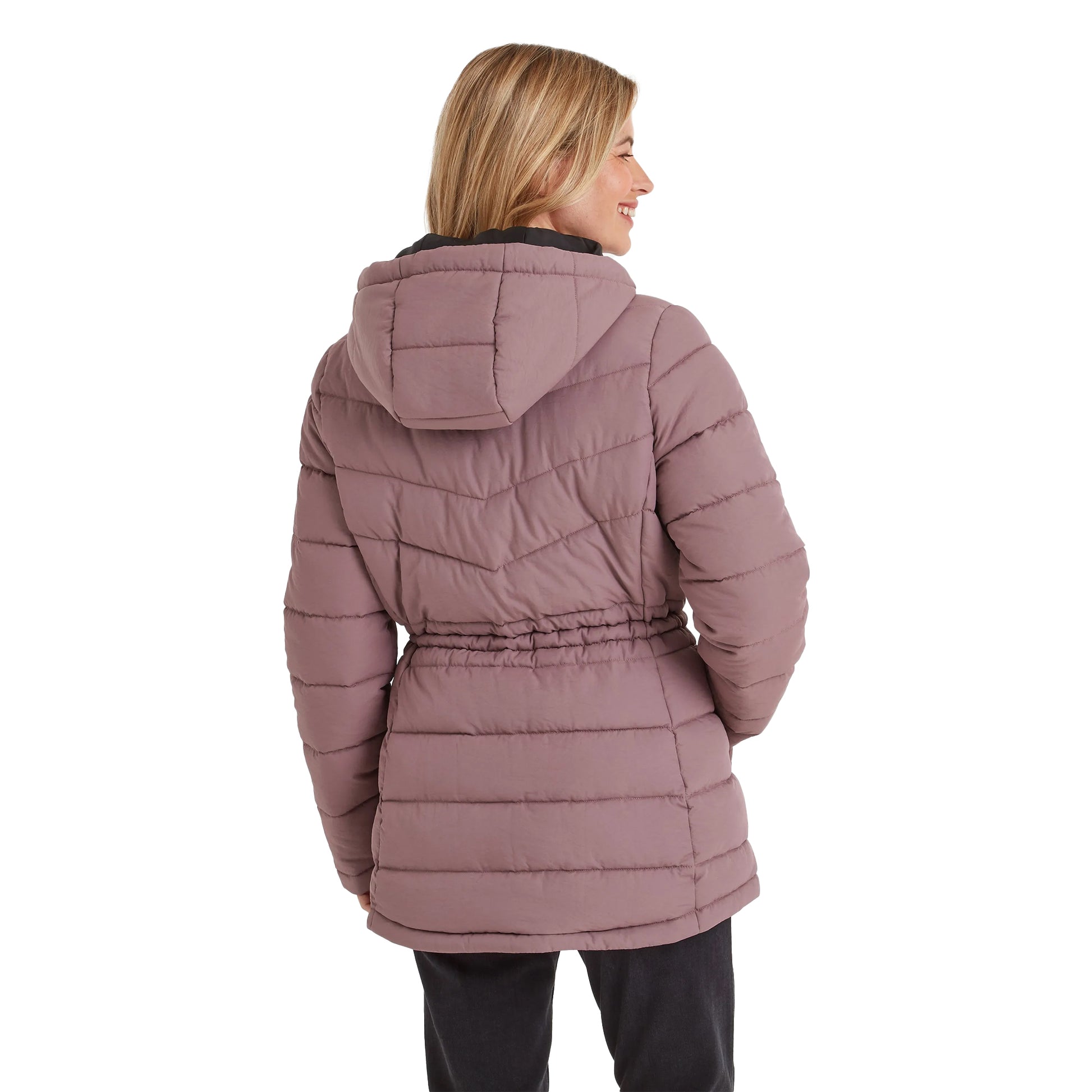 Mauve - Back - TOG24 Womens-Ladies Anthorn Padded Parka