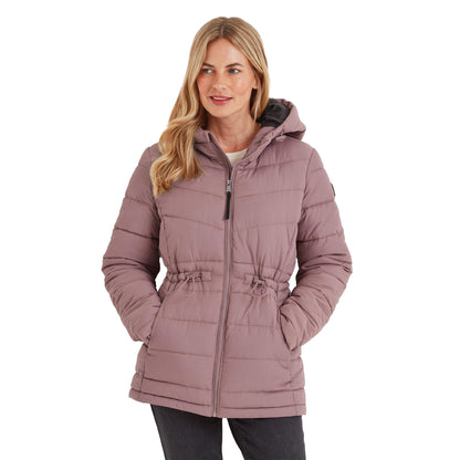 Mauve - Side - TOG24 Womens-Ladies Anthorn Padded Parka