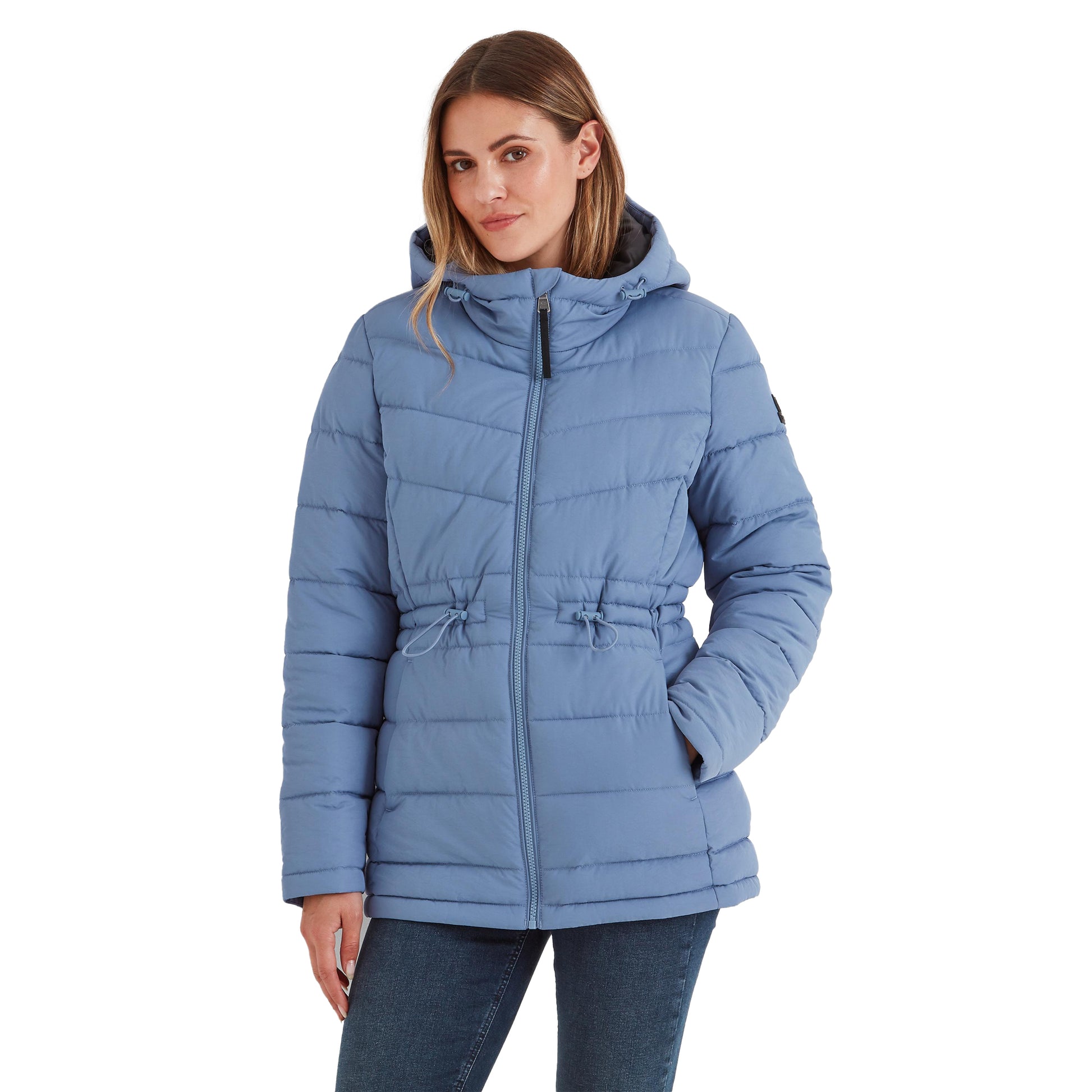 Misty Blue - Side - TOG24 Womens-Ladies Anthorn Padded Parka