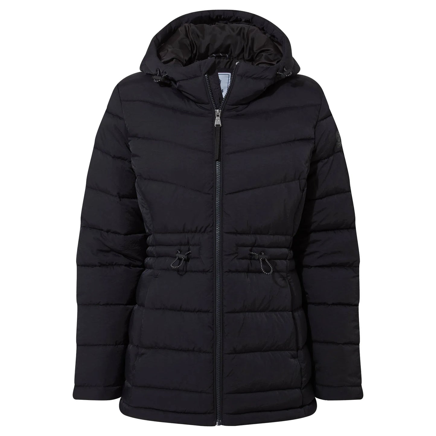 Black - Front - TOG24 Womens-Ladies Anthorn Padded Parka