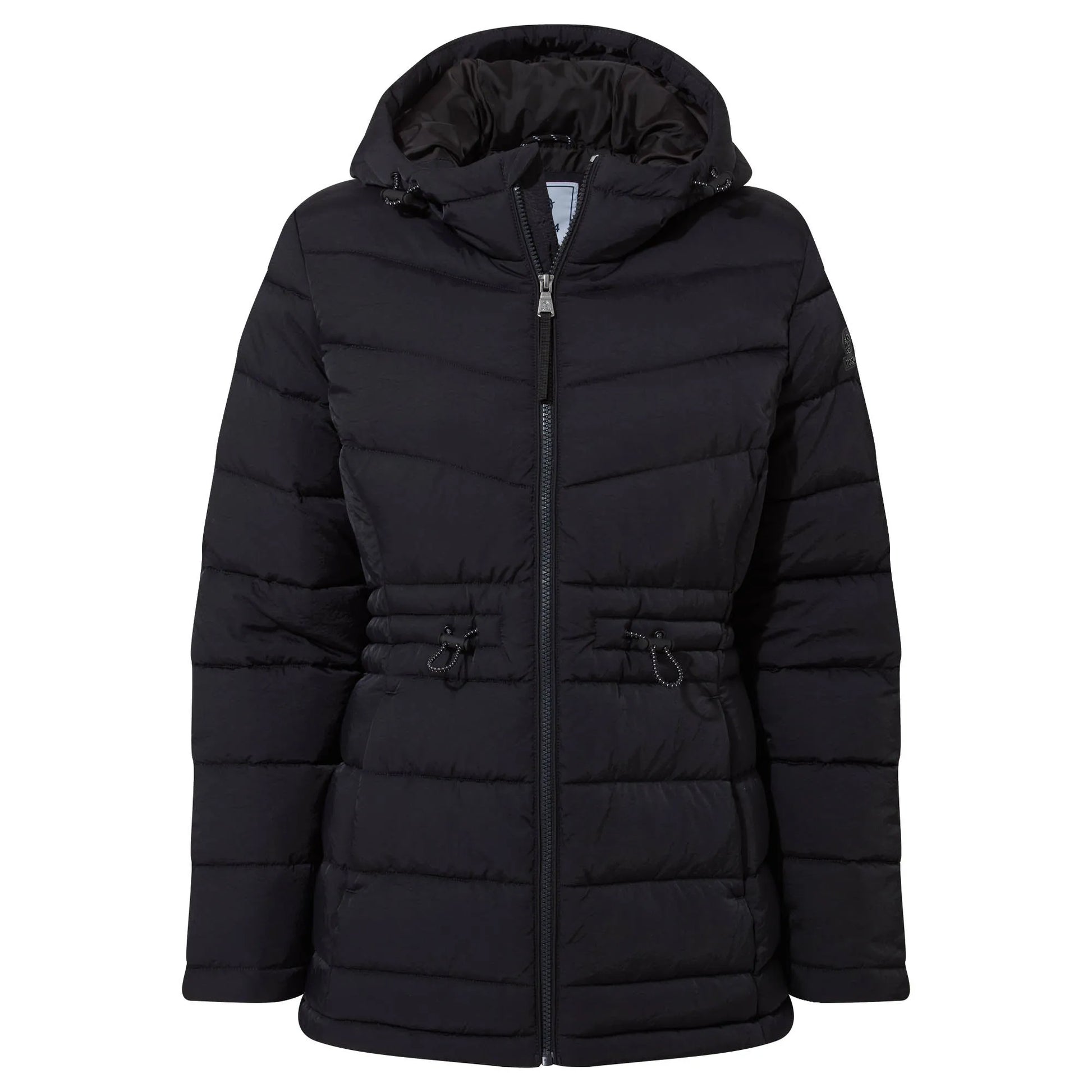 Black - Front - TOG24 Womens-Ladies Anthorn Padded Parka