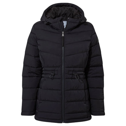 Black - Front - TOG24 Womens-Ladies Anthorn Padded Parka