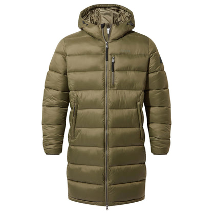 Khaki - Front - TOG24 Mens Barnby Long Padded Jacket