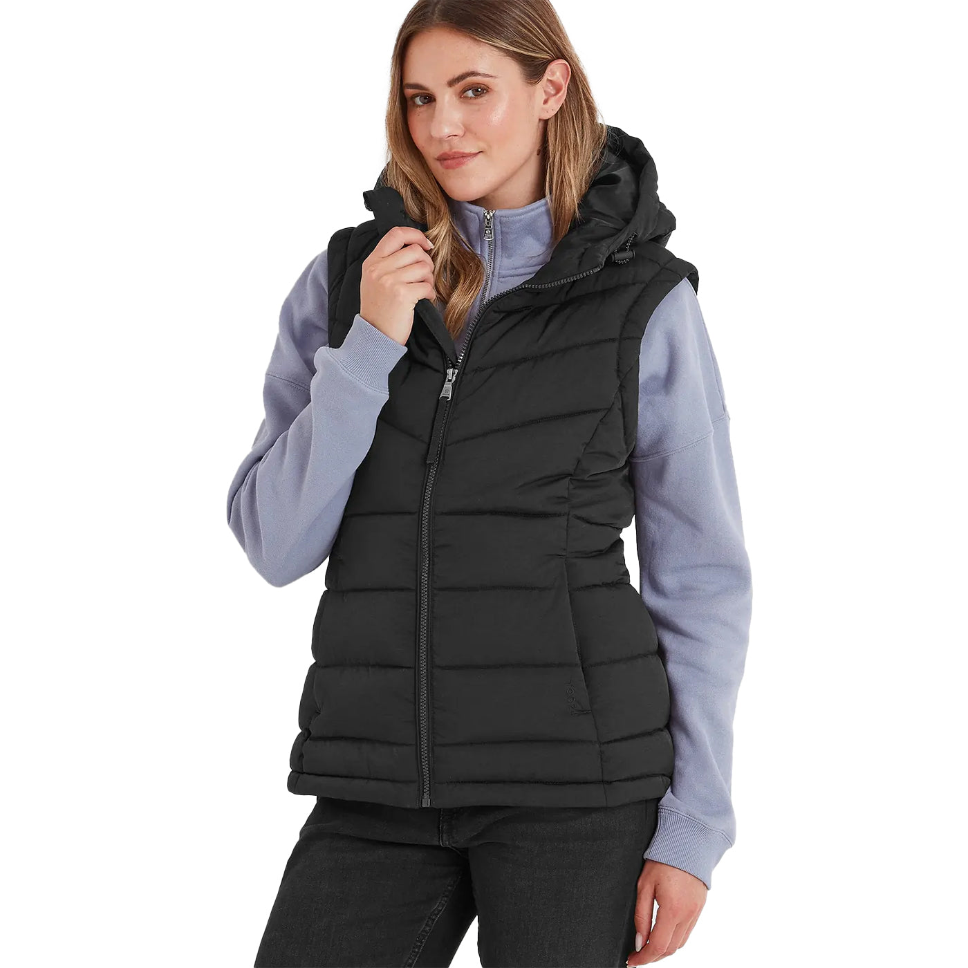 Black - Side - TOG24 Womens-Ladies Calvo Padded Gilet