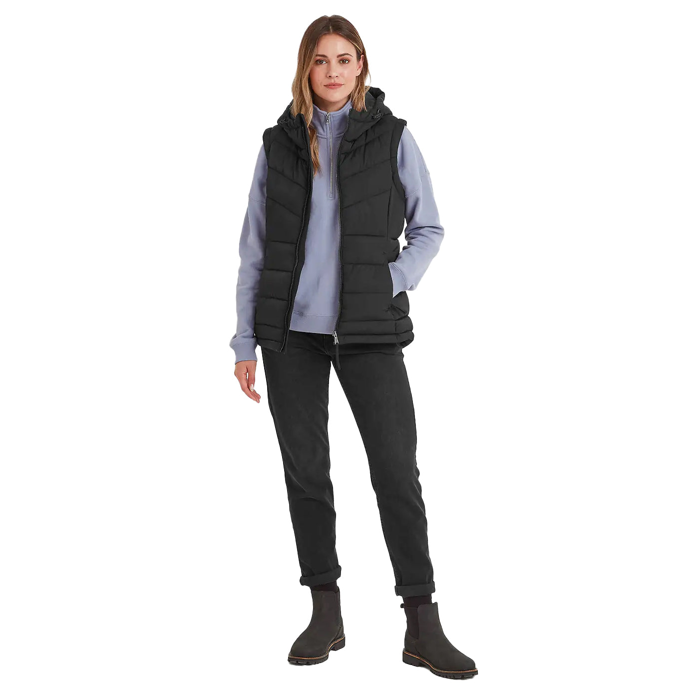 Black - Lifestyle - TOG24 Womens-Ladies Calvo Padded Gilet