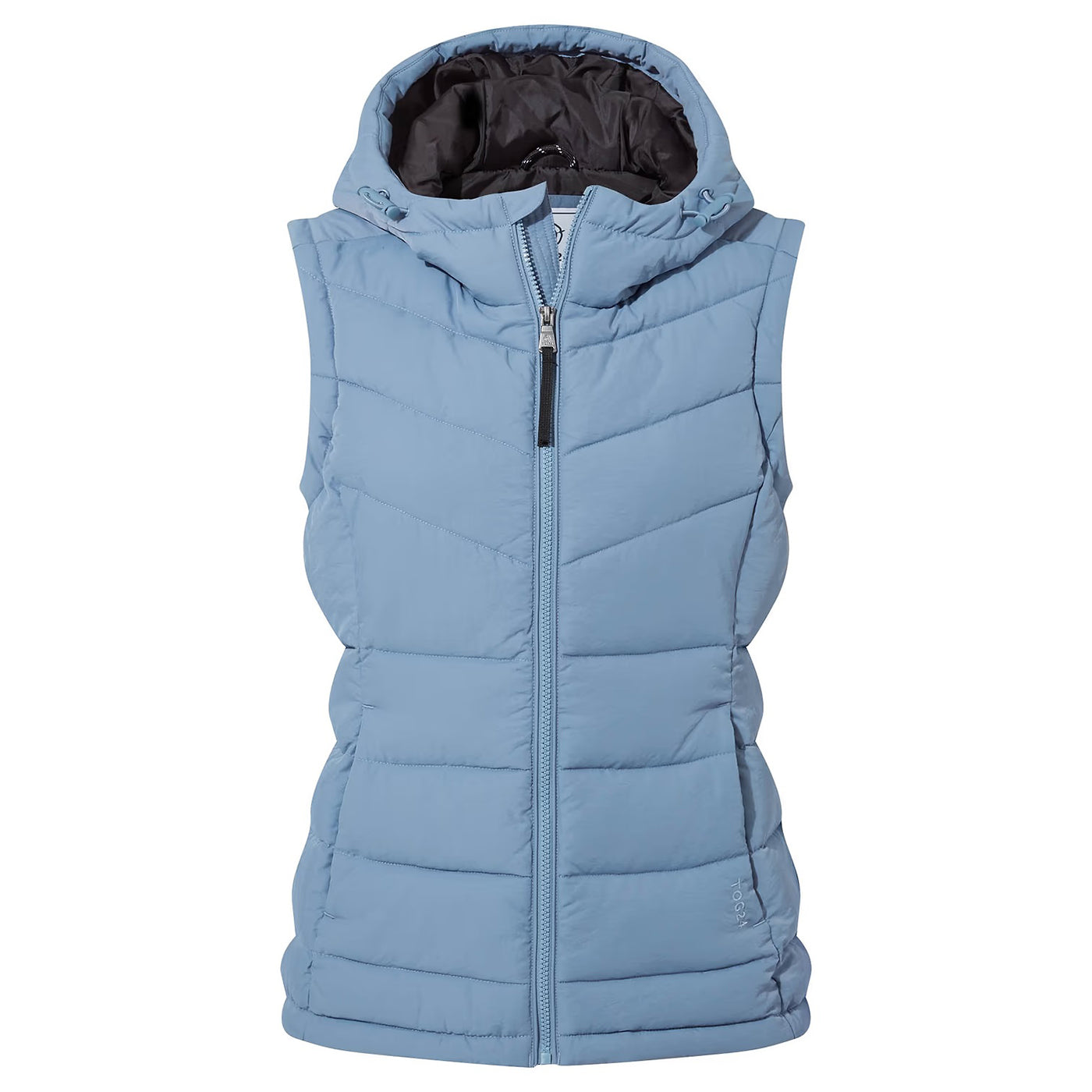 Misty Blue - Front - TOG24 Womens-Ladies Calvo Padded Gilet