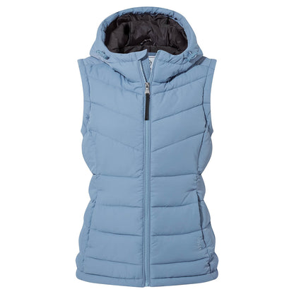 Misty Blue - Front - TOG24 Womens-Ladies Calvo Padded Gilet