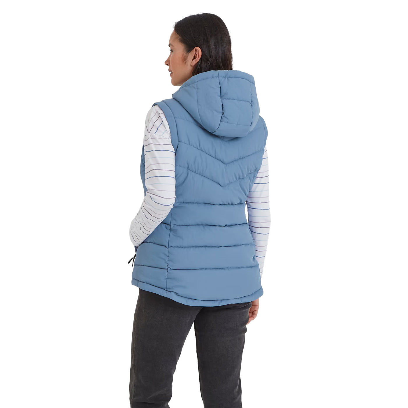 Misty Blue - Back - TOG24 Womens-Ladies Calvo Padded Gilet